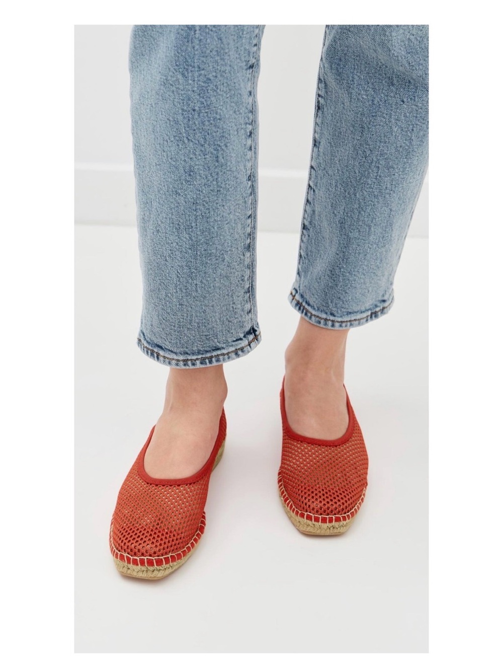 Naguisa Red Mesh Espadrilles
